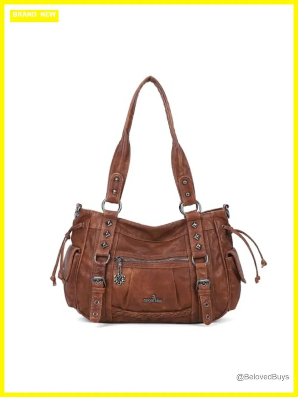Retro Hobo Vegan Leather Shoulder Bag